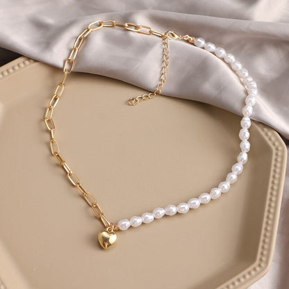 KISS WIFE Vintage Pearl Choker Necklace For Women Fashion Summer White Imitation Pearl Necklaces Trend Elegant Wedding Jewelry