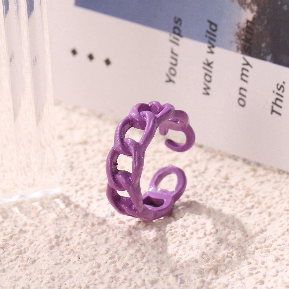KISS WIFE Vintage Golden Heart Smile Rings Set for Women Ins Style Colorful Love Rings Cute Finger Rings for Girls Jewelry Gifts