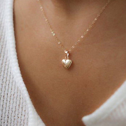 KISSWIFE Fashion Jewelry Glossy Heart Pendant Necklace Clavicle Necklace For Women Girl Gift Cute/Romantic Choker Jewelry 2019