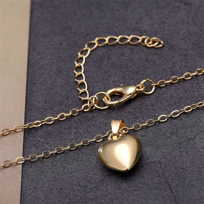 KISSWIFE Fashion Jewelry Glossy Heart Pendant Necklace Clavicle Necklace For Women Girl Gift Cute/Romantic Choker Jewelry 2019